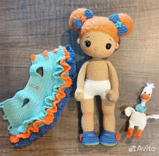 Кукла ручной работы. Кукла вязаная