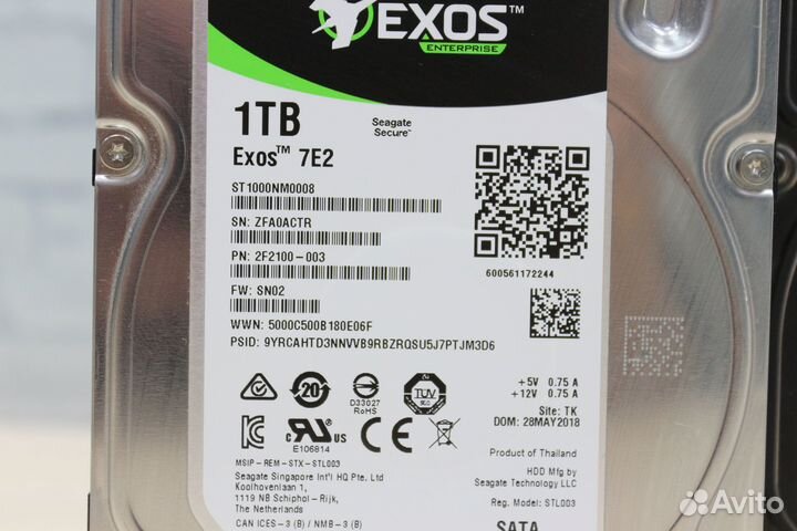 Жесткий диск Seagate exos 1Tb ST1000NM0008