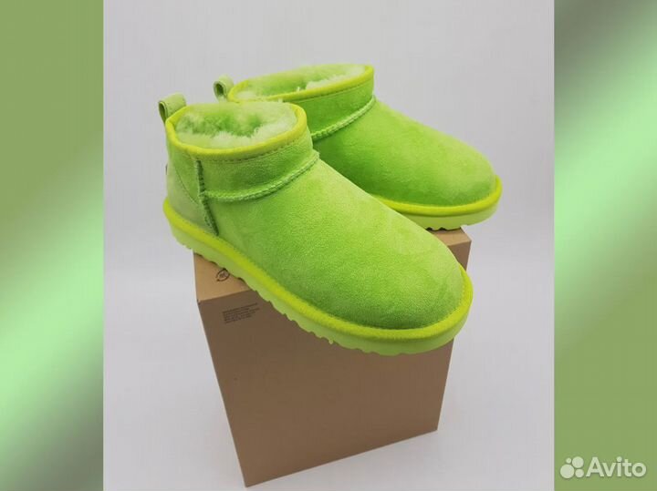 UGG (угги) оригинальные Ultra Mini Ярко Зелёного цвета