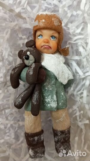 Ватная ёлочная игрушка