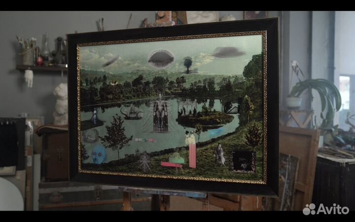 Lenticular printing, original collage