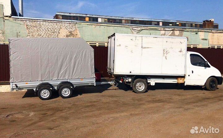 Новый двухосный прицеп 3.45 х 1.95 с тентом