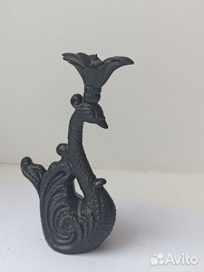 Подсвечник Жар-Птица, Лебедь. Касли. Чугун
