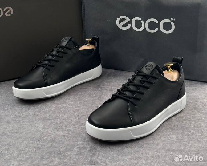 Кроссовки мужские кожаные ecco