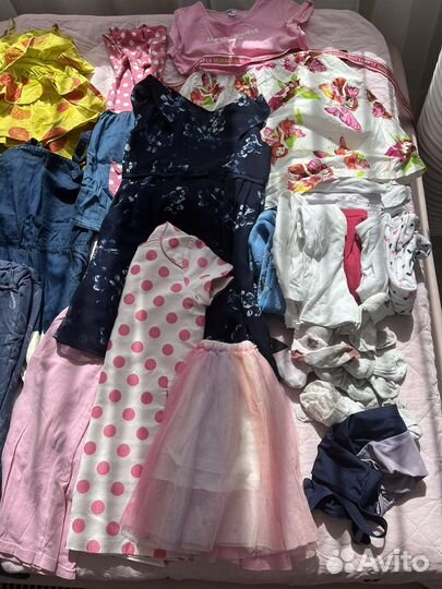 Большой пакет вещей для девочки, рост 122 – 128