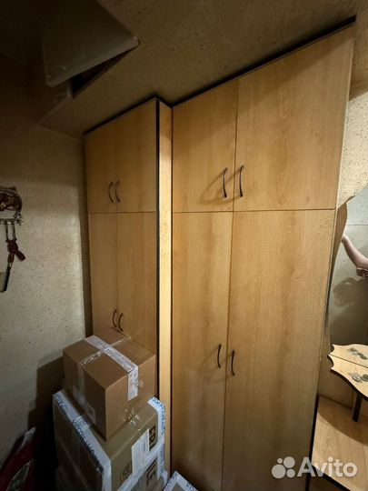 Мебель в прихожую,зеркало, шкаф,тумба,бежевый,бу