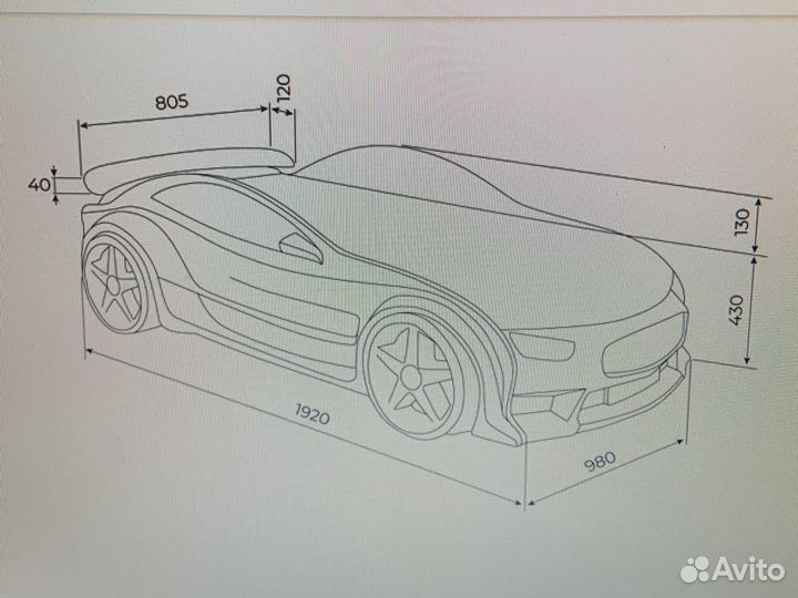 Кровать машина
