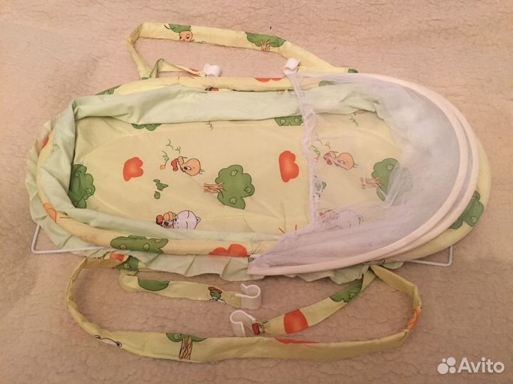 Люлька для малыша в кроватку, складная