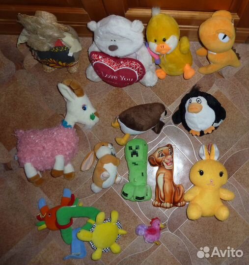 Игрушки мягкие пакетом 3