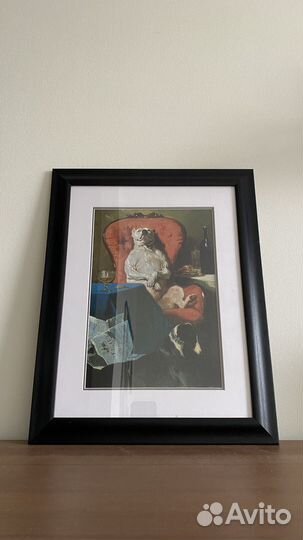 Репродукция на холсте в раме с багетом