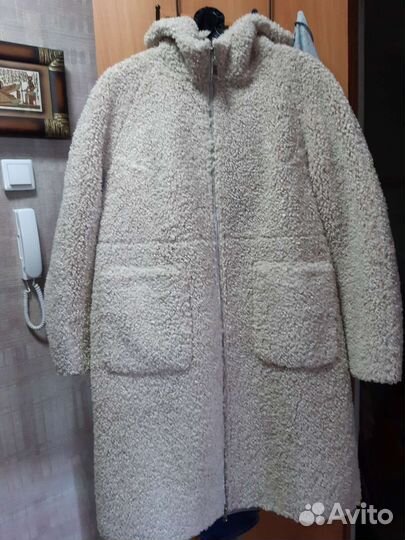 Пальто женское демисезонное, двустороннее, 54 56