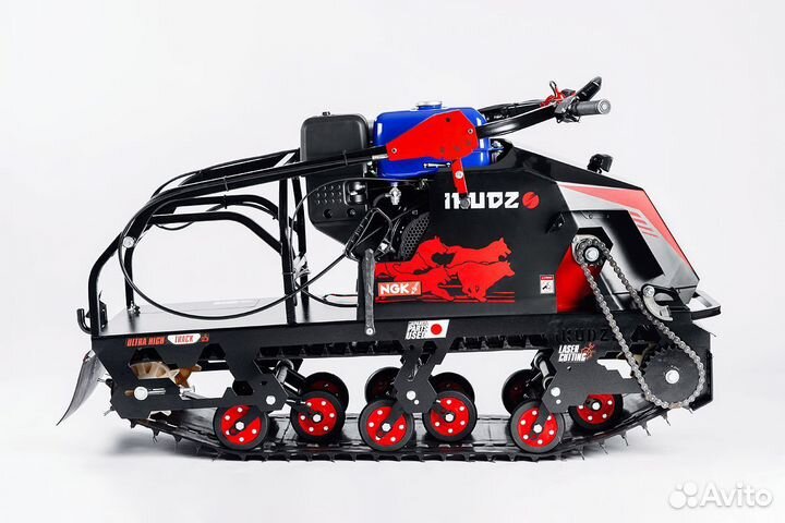 Мотобуксировщик ikudzo 2.0 EKR19 Черно-красный