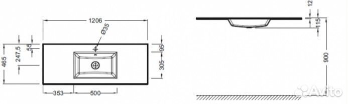 Раковина Jacob Delafon Vox EB2101-DD1