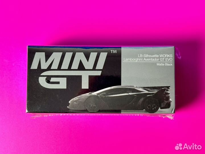 Mini GT 502 Lamborghini Aventador EVO Matte Black