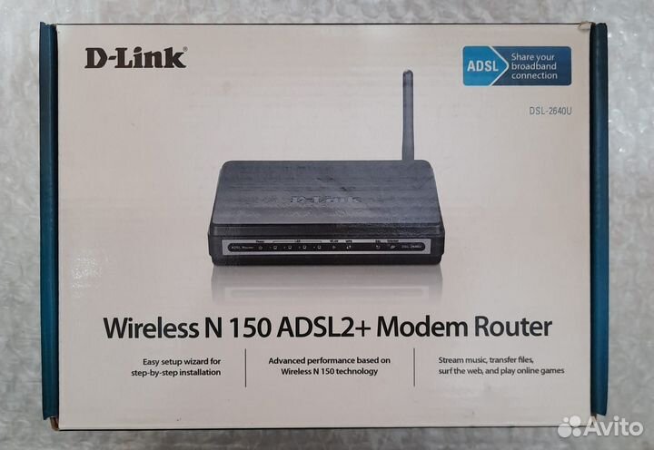 Wi-Fi роутер D-Link DSL-2640U
