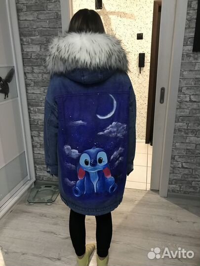 Продам зимнюю джинсовку
