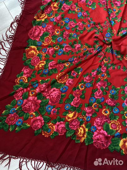 Павловопосадский платок шерсть СССР