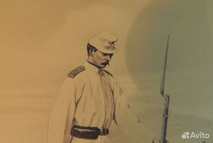 Литография туркестанский батальон русская армия