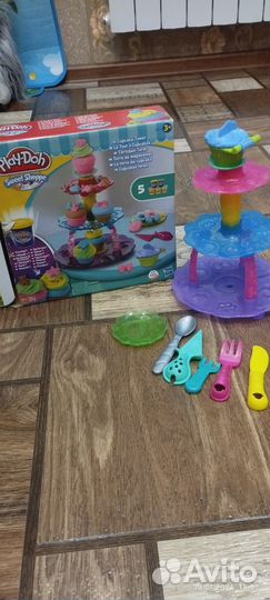 Play doh наборы погрузчик, пироженые