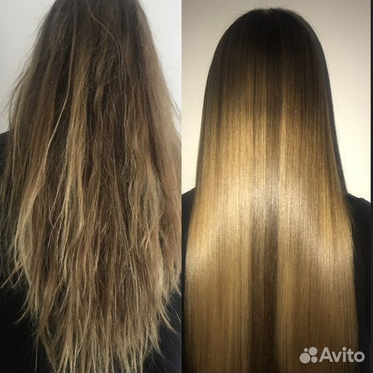 Кератиновое выпрямление волос