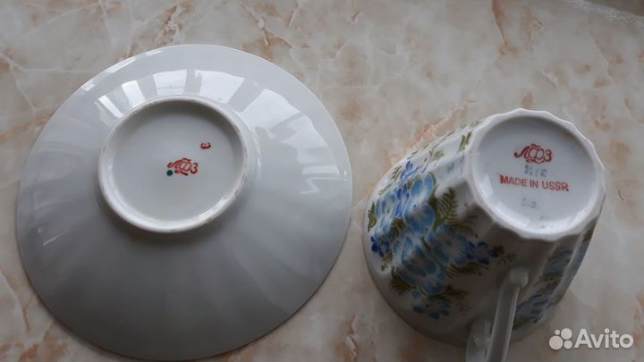 Чайная пара фарфор лфз. Винтаж