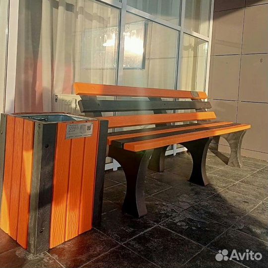Эко Скамья со спинкой 2 м