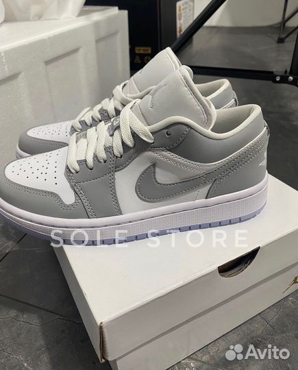 Кроссовки Air Jordan 1 low Wolf Grey