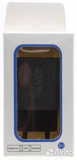 Зарядное устройство 40W (2 USB Type-C - Power Deli