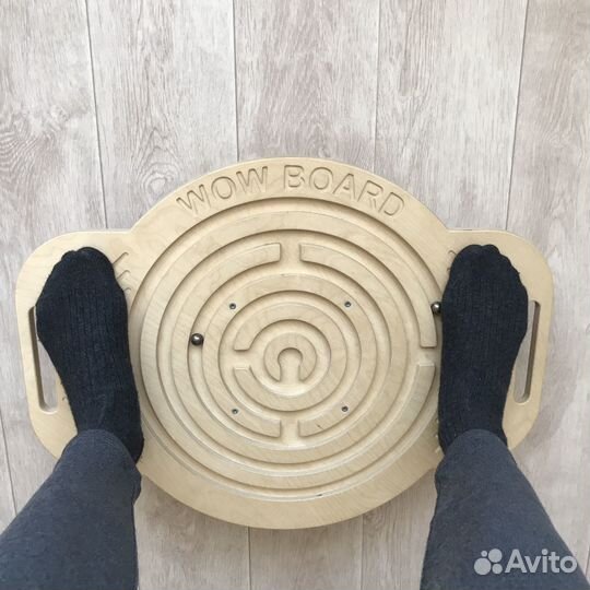 Балансборд Wow Board с лабиринтом деревянный