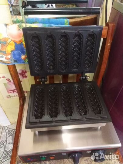 Вафельница для корн-догов. Цвет металла