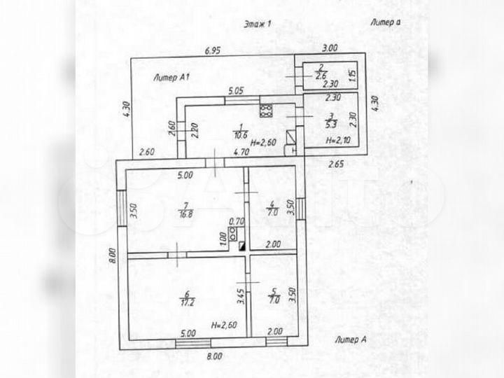 Коттедж 58 м² на участке 13,8 сот.