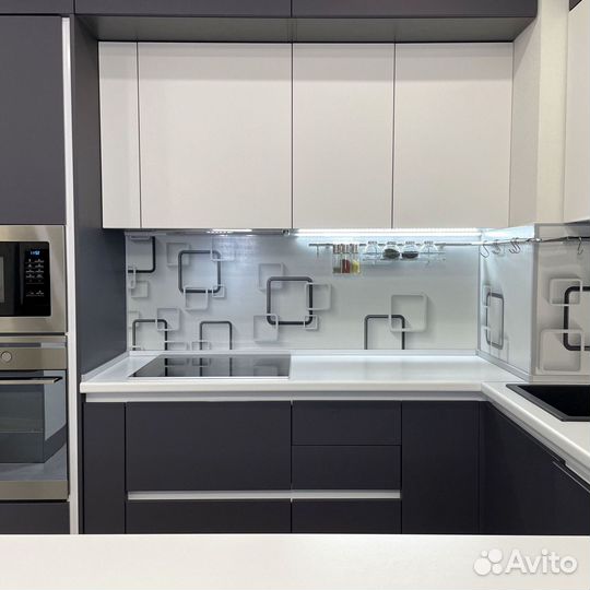 Угловая кухня с мдф фасадами в