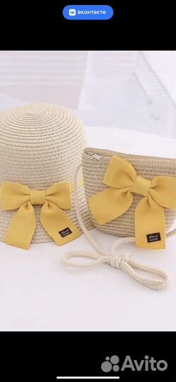 Соломенная шляпа детская