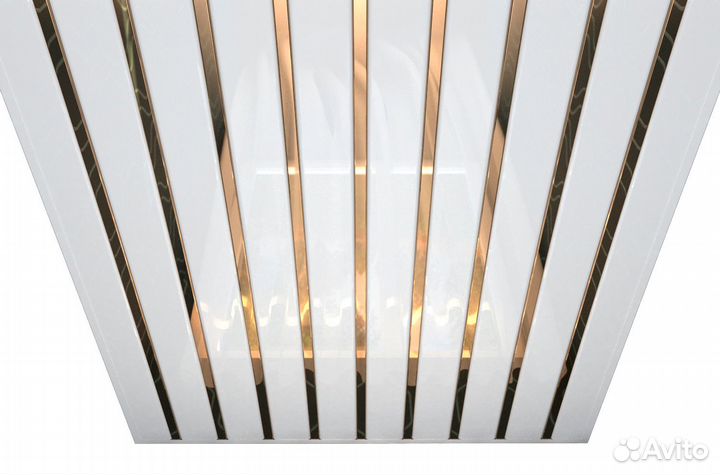 Реечные потолки. Комплект 1,72*1,5 м. Бел.гл/зол