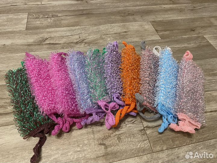 Мочалки ручной вязки