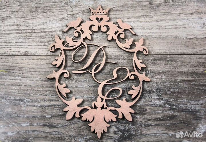 Монограмма на свадьбу (разные размеры)