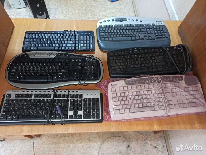 Клавиатуры проводные б/у usb, ps/2