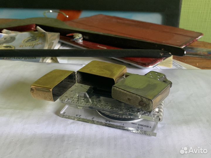 Зажигалка бензиновая zippo бу