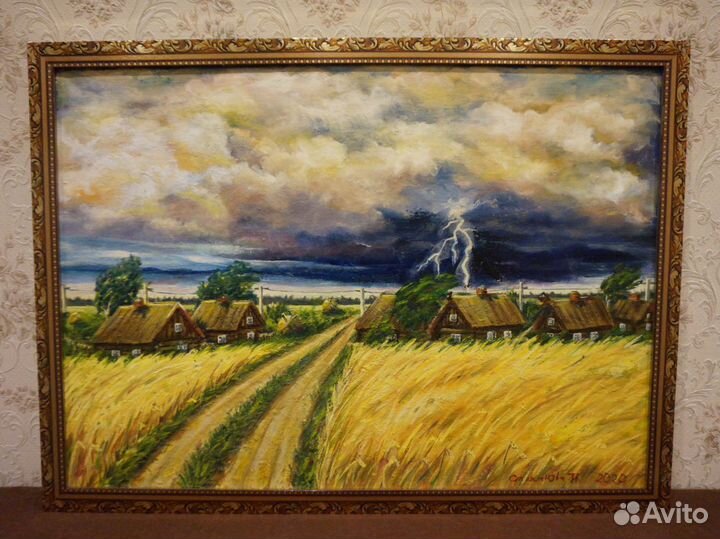 Картина маслом на холсте пейзаж 