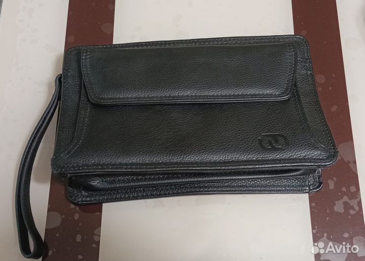 Барсетка кожаная мужская новая