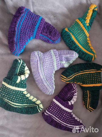 Вязаные тапочки