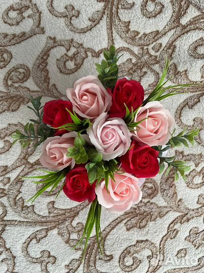 Букет из мыльных роз