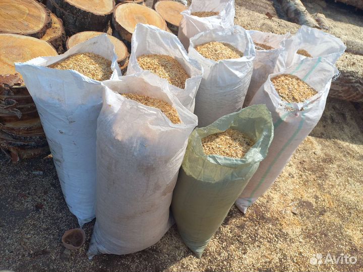 Опилки стружка в мешках