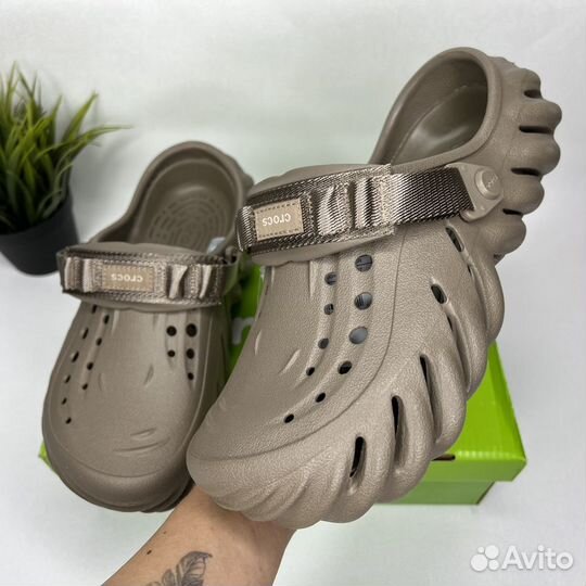 Кроксы Crocs echo clog, сабо, мокко p.40-44