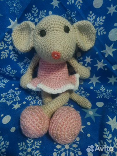Мышка игрушка вязаная ручной работы