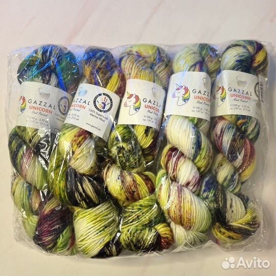 Пряжа gazzal unicorn (1340) набор 5шт