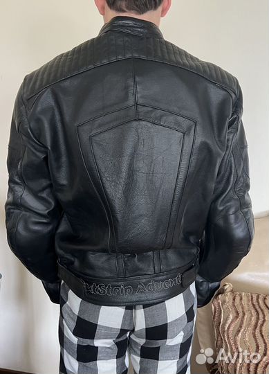 Куртка мотоциклетная кожаная OSA, размер 54
