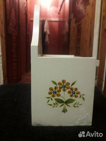 Солонка деревянная настенная выпуск 1990год