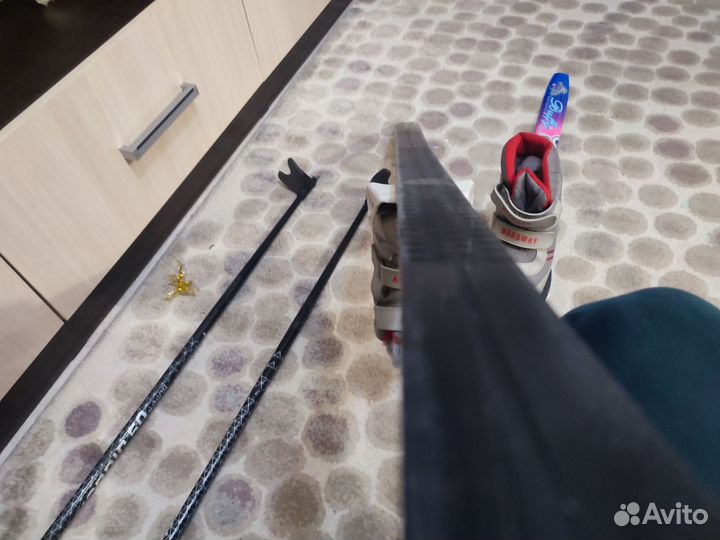 Лыжи беговые детские 140 с ботинками 34