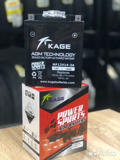 Аккумулятор мото AGM Kage YTX14AHL